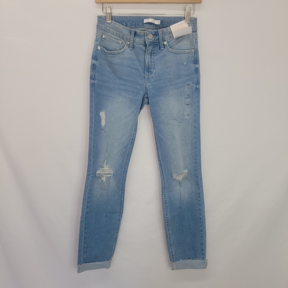 WOMEN'S LC Lauren Conrad Feel Good Cuffed Midrise Skinny Ankle Jeans - Picture 3 of 16